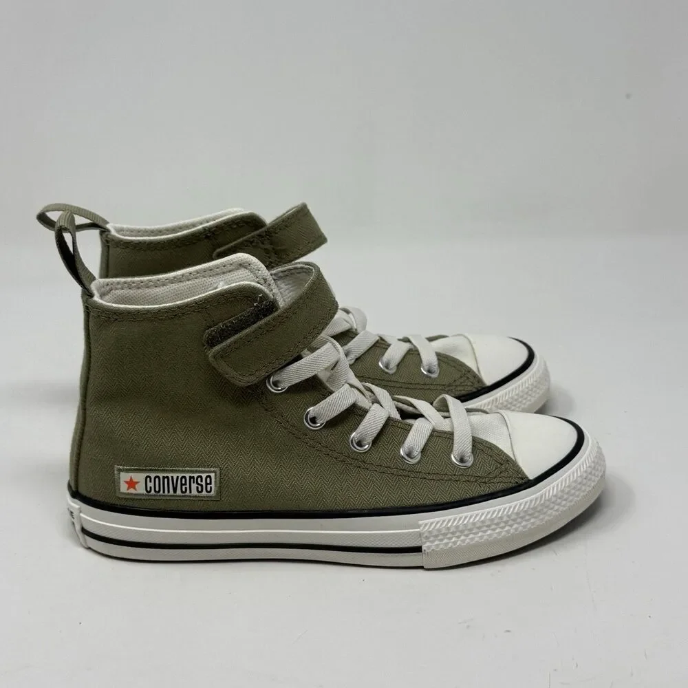 Converse Chuck Taylor All Star High Shoes Kids Size 1 Olive Green Easy On